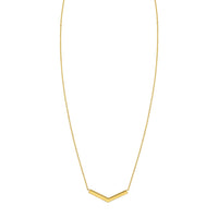 14K Yellow Gold Chevron Necklace
