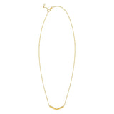 14K Yellow Gold Chevron Necklace thumbnail 2
