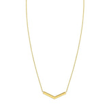 14K Yellow Gold Chevron Necklace thumbnail 3