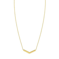 14K Yellow Gold Chevron Necklace
