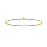 14K Yellow Gold Diamond Cut Sparkle Spring Bracelet (1.70 mm) thumbnail 2