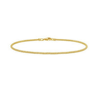 14K Yellow Gold Diamond Cut Sparkle Spring Bracelet (1.70 mm)