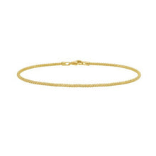 14K Yellow Gold Diamond Cut Sparkle Spring Bracelet (1.70 mm)