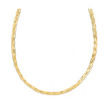 14k Yellow Gold Braided Herringbone Chain (3.20 mm) thumbnail 1