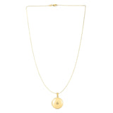 14K yellow gold round north star locket necklace with hinged case thumbnail 1