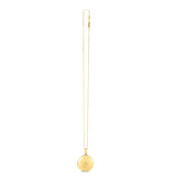 14k Yellow Gold Round North Star Locket Necklace thumbnail 2