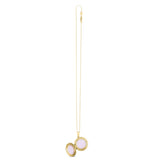 14k Yellow Gold Round North Star Locket Necklace thumbnail 3