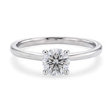 1 Carat Round Lab Grown IGI G/VS1 Diamond Solitaire Ring in 10K White Gold thumbnail 3