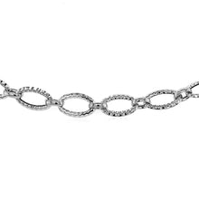 Load image into Gallery viewer, Textured Oval Link Bracelet in 14k White Gold (8.60 mm)