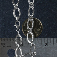 Load image into Gallery viewer, Textured Oval Link Bracelet in 14k White Gold (8.60 mm)