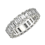 Emerald Cut Lab Grown Diamond Eternity Ring in 14k White Gold (2 cttw FG/VS2) thumbnail 1