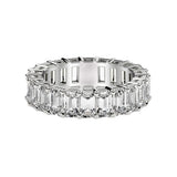Emerald Cut Lab Grown Diamond Eternity Ring in 14k White Gold (2 cttw FG/VS2) thumbnail 2