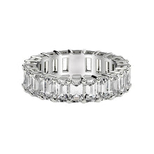 Emerald Cut Lab Grown Diamond Eternity Ring in 14k White Gold (2 cttw FG/VS2)
