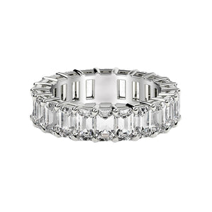 Emerald Cut Lab Grown Diamond Eternity Ring in 14k White Gold (2 cttw FG/VS2)