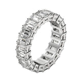 Emerald Cut Lab Grown Diamond Eternity Ring in 14k White Gold (2 cttw FG/VS2) thumbnail 4