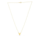 14k Yellow Gold High Polish Elongated Heart Necklace thumbnail 2