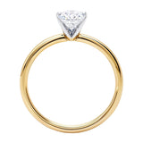 1 Carat Oval Lab Grown IGI G/VS1 Diamond Solitaire Ring in 10K Yellow Gold thumbnail 3