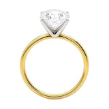 5 Carat Oval Lab Grown IGI G/VS1 Diamond Solitaire Ring in 10K Yellow Gold thumbnail 3