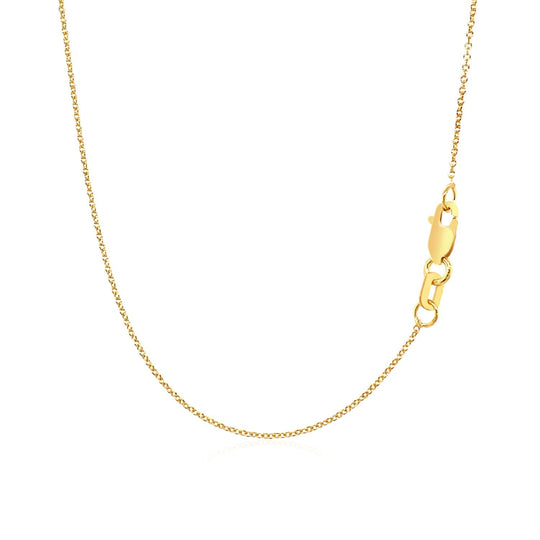 14K yellow gold moon necklace with one round diamond stone
