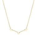 10K yellow gold Mom script necklace pendant polished finish