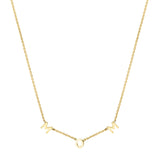 10K yellow gold Mom script necklace pendant polished finish thumbnail 1