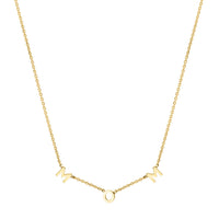 10K Yellow Gold Polished Mom Necklace