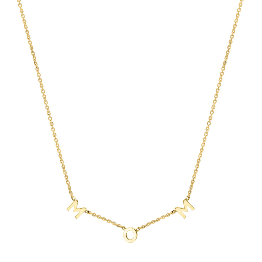 10K Yellow Gold Polished Mom Necklace