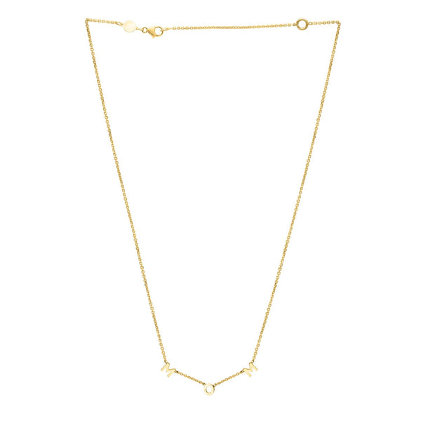 10K Yellow Gold Polished Mom Necklace