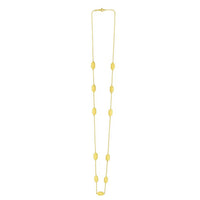 Elongated Hexagon Necklace in 14K Yellow Gold