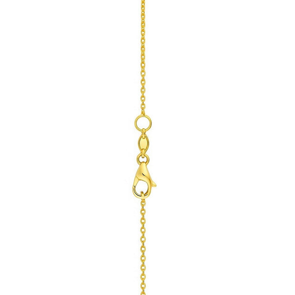 Elongated Hexagon Necklace in 14K Yellow Gold