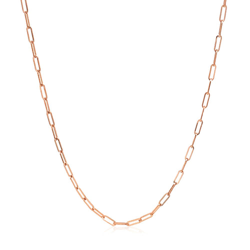 14k Rose Gold Adjustable Paperclip Chain (1.50 mm)