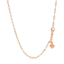 Load image into Gallery viewer, 14k Rose Gold Adjustable Paperclip Chain (1.50 mm)