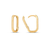 Paperclip Huggie Earring in 14K Yellow Gold thumbnail 2