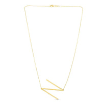 14K Yellow Gold Yours Truly Large Initial N Necklace