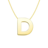 14K Yellow Gold Yours Truly Block Letter Initial D Necklace thumbnail 2
