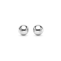 14k White Gold Spherical Stud Earrings (3.0 mm)