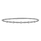 Classic 14K White Gold Beaded Bracelet thumbnail 2