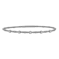 Classic 14K White Gold Beaded Bracelet