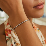 Classic 14K White Gold Beaded Bracelet thumbnail 3