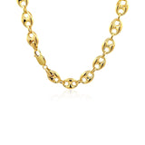14k Yellow Gold Puffed Mariner Link Chain (9.00 mm) thumbnail 3