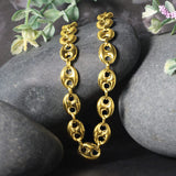 14k Yellow Gold Puffed Mariner Link Chain (9.00 mm) thumbnail 4