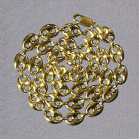 14k Yellow Gold Puffed Mariner Link Chain (9.00 mm)