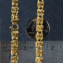 Load image into Gallery viewer, 10k Yellow Gold Byzantine Design Chain Bracelet (7.00 mm)