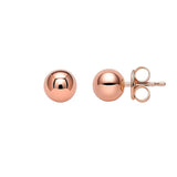 14k Rose Gold Ball Style Stud Earrings (3mm) thumbnail 2