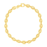 14k Yellow Gold High Polish Mariner Link Bracelet  (5.40 mm) thumbnail 2