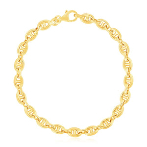 14k Yellow Gold High Polish Mariner Link Bracelet  (5.40 mm)