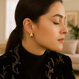 14k Yellow Gold Small Raindrop Studs Earrings (19.50x9.80 mm) thumbnail 2