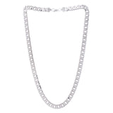 Sterling Silver Rhodium Plated Flat Miami Cuban Chain (9.30 mm) thumbnail 3
