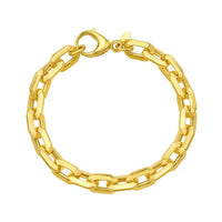 14K Yellow Gold Faceted Octagonal Link Chain Bracelet (8.10 mm)