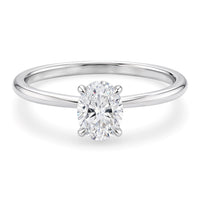 1 Carat Oval Lab Grown IGI G/VS1 Diamond Solitaire Ring in 10K White Gold
